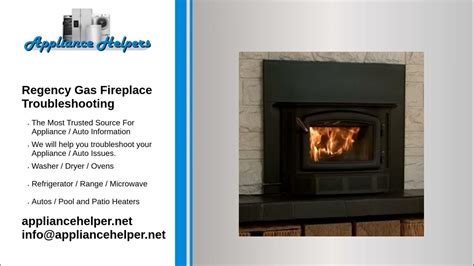 regency gas stove troubleshooting